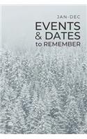 JAN-DEC Events & Dates to Remember: Minimalists Important & Special Dates Log Book - Year-Long Monthly Organizer for Birthdays, Anniversaries, Appointments, etc. - Simple Reminder - Sn
