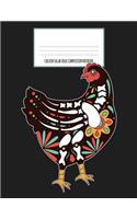 Chicken Sugar Skull Composition Notebook