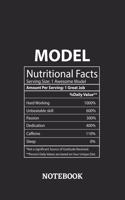 Nutritional Facts Model Awesome Notebook: 6x9 inches - 110 dotgrid pages - Greatest Passionate working Job Journal - Gift, Present Idea