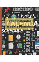 2020 Calendar: Weekly planning