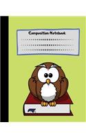 Composition Notebook: Owl Wide Ruled Blank Lined College Notebook For Kids Teens Girls To Take Notes For School & College Classes.