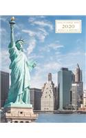 2020: Weekly and Monthly Planner/Calendar Jan 2020 - Dec 2020 Statue of Liberty New York City