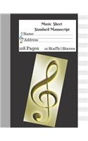 Music Sheet Standard Manuscript -108 Pages 12 Staffs - Staves