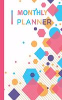F4 Monthly Planner Colorful Stylish Cover: Two Year - Monthly Calendar Planner 6 x 9'' - 24 Months For Academic Agenda Schedule Organizer