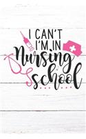 I Can't I'm In Nursing School