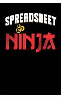 Spreadsheet Ninja: Black, White & Red Design, Blank College Ruled Line Paper Journal Notebook for Accountants and Their Families. (Bookkeeping and Tax Season 6 x 9 inc
