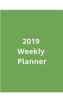 2019 Weekly Planner: Minimalist Green