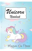Unicorn Notebook: Unicorns and Rainbow Fantasy Cute Unicorn Notebook: 150+ Pages of 6x9