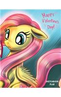 Sketchbook Plus: Happy Valentine's Day: 100 Large High Quality Sketch Pages (Flutter Shy)
