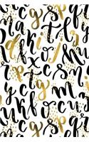 Journal Notebook Sparkly Letters Pattern 9