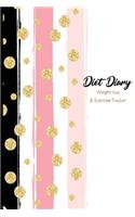 Diet Diary Weight Loss and Exercise Tracker: Food Diary, Slimming Journal. Weight Loss Tracker, Compatible for Any Diet Plan. A5 Size, 100 page Food Journal