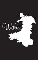 Wales - Black 101 - Lined Notebook with Margins - 5X8: 101 Pages, 5 x 8, Medium Ruled, Journal, Soft Cover