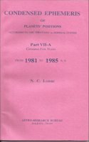 Lahiri Condensed Ephemeris From 1981-1985 [Paperback] NC Lahiri