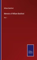 Memoirs of William Beckford: Vol. I