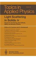Light Scattering in Solids IV
