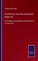 Geschichte der Herrschaft und Gemeinde Wädensweil