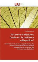 Structure Et D�cision: Quelle Est La Meilleure Ad?quation?(Omn.Univ.Europ.)