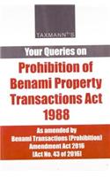 Your Queries on Prohibition of Benami Property Transaction Act 1988 (September 2016 Edition)