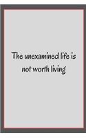 The unexamined life is not worth living