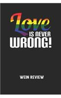 LOVE IS NEVER WRONG! - Wein Review