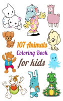 107 Animals Coloring Book for kids