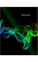Sketchbook: Large Abstract Smoke Drawing Book