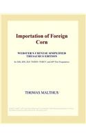 Importation of Foreign Corn (Webster's Chinese Simplified Thesaurus Edition)