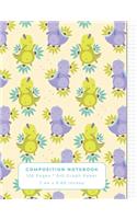 Composition Notebook: A Cute Dino 5 x 5 Grid Paper Comp Book for Maths