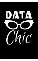 Data Chic: College Ruled Line Paper Blank Journal to Write In - Lined Writing Notebook for Middle School and College Students