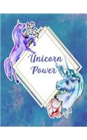 Unicorn Power: Composition Notebook for Girls
