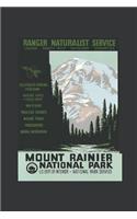 Notebook: Mount Rainier National Park Vintage Camping Journal & Doodle Diary; 120 College Ruled Pages for Writing and Drawing - 6x9 in.