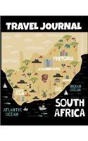 Travel Journal South Africa: Kids Travel Keepsake Journal Vacation Diary for Kids South Africa Map Cover