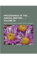 Proceedings of the Annual Meeting (Volume 20)