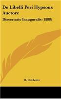 de Libelli Peri Hypsous Auctore