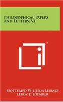 Philosophical Papers And Letters, V1