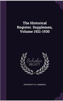 The Historical Register. Supplemen, Volume 1921-1930