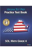 Virginia Test Prep Practice Test Book Sol Math Grade 4