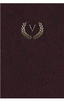 Monogram "v" Any Day Planner Journal