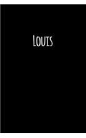 Louis: Clean Personalized Lined Notebook / Journal Gift, 120 Pages, 6x9, Soft Cover, Matte Finish, Perfect Gift for Louis