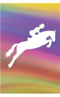 Springreiten: Notizbuch / Tagebuch / Trainingsbuch Springreiterin - DIN A5 120 Seiten liniert - Pferde Geschenk Pferdesport
