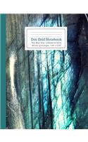 Dot Grid Notebook Teal Blue Silver Labradorite Stone