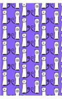 Bullet Journal Notebook for Cat Lovers Funny Tall Cats Pattern 4