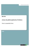 Armut als philosophisches Problem