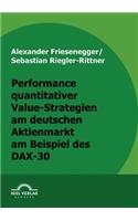 Performance quantitativer Value-Strategien am deutschen Aktienmarkt am Beispiel des DAX-30