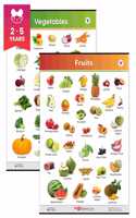 Jumbo Fruits And Vegetables Charts For Kids | Learn About Vegetables And Fruits At Home Or School With Educational Walls Chart For Children