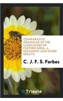 Comparative Grammar of the Languages of Further India