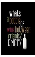 whats a bottle of wine between friends? EMPTY