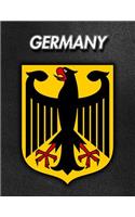 Germany: Coat of Arms - 2020 Weekly Calendar - 12 Months - 107 pages 8.5 x 11 in. - Planner - Diary - Organizer - Agenda - Appointment - Half Spread Wide Rul