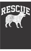 Notebook: Dot Grid Dotted 6x9 120 Pages Border Collie Vintage Rescue