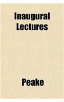 Inaugural Lectures